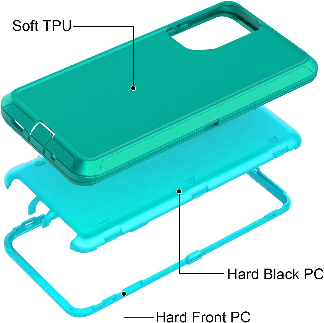 Annymall Funda para Galaxy S20 FE 5G para Samsung S20 FE 5G Funda resistente con protector de pantalla para mujeres y hombres, funda resistente a