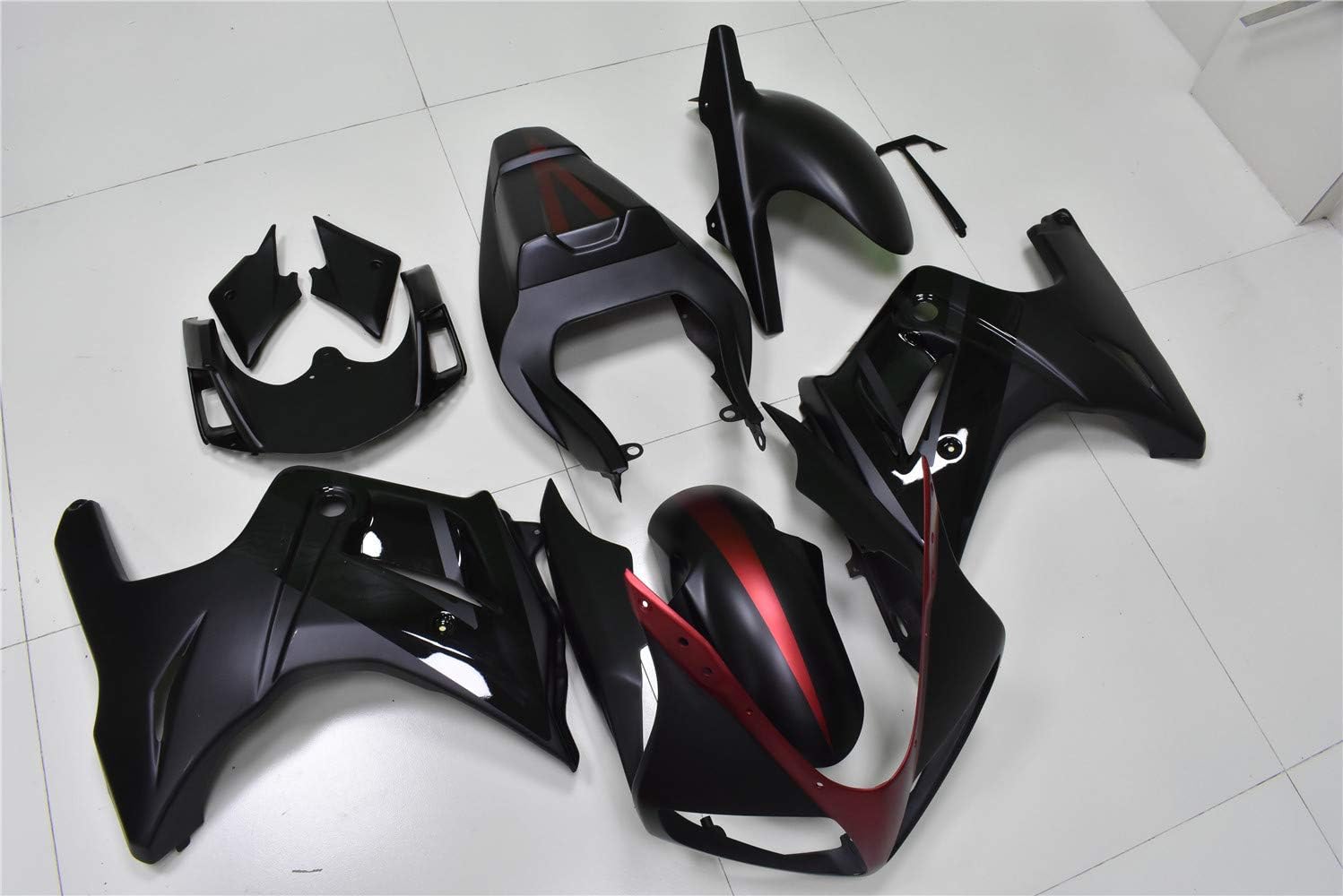 Carenado de plástico negro rojo apto para 2003-2008 SV650 ABS Carrocería nuevo mercado de accesorios Kit de carrocería 2004 2005 2006 2007 Y02