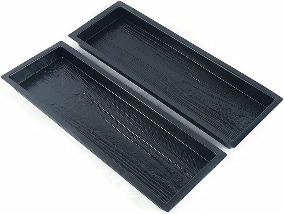 Molde de hormigón con forma de tablas de madera, molde de pavimentación moldeado de plástico para bricolaje, molde de piedra de escalón de jardín,