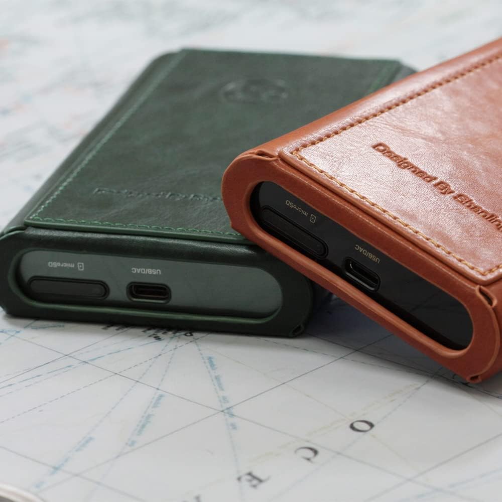 SHANLING Funda de cuero M6 Ultra, SHANLING M6 Ultra Digital Reproductor de audio especial, material de piel sintética, anticolisión y anticaídas,