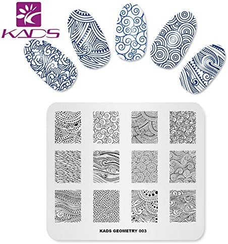 KADS 5 unidsset plantilla de uñas arte plantilla decoración herramienta geometría diseñador estilo imagen placa
