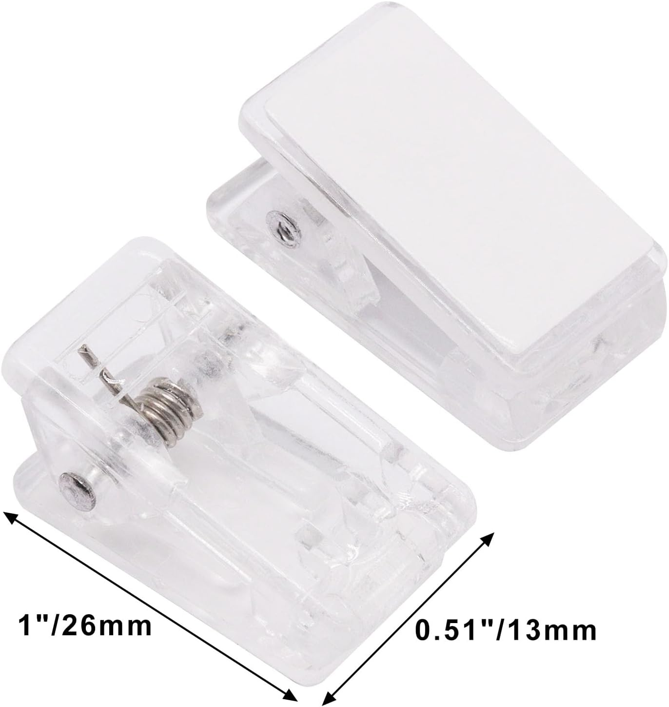 SWZHAI 20 clips adhesivos, autoadhesivos, clips de resorte para colgar, clips de pared transparentes, clips para fotos, clips de póster para hogar,