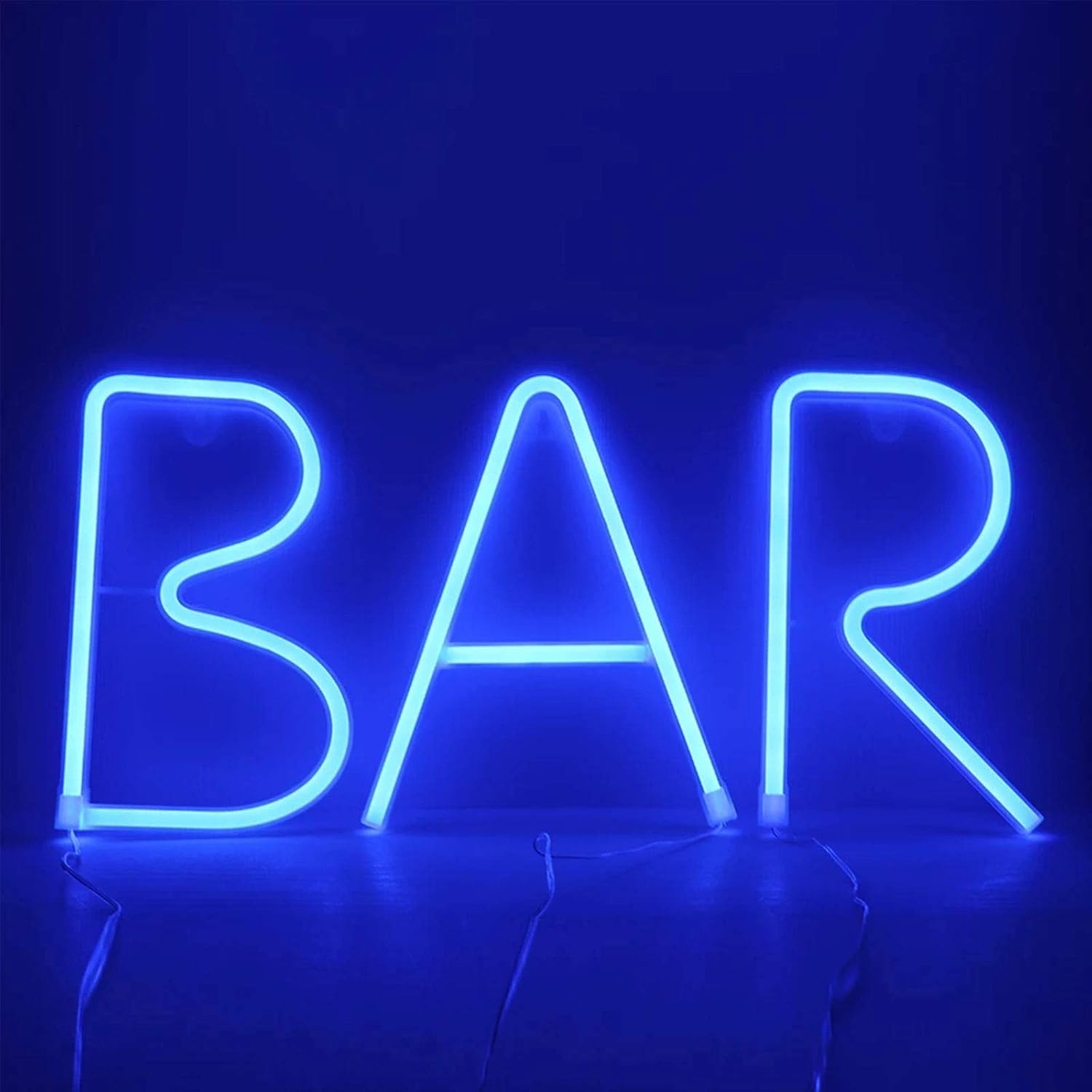 Letreros de neón, letras de ENUOLI claras, letras de marquesina de neón con luces, letreros de luz azul para decoración de pared, fiesta de Navidad,