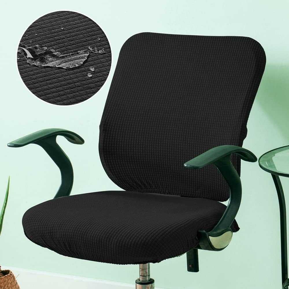 Funda para silla de oficina, resistente al agua, protección dividida y elástica, de tela jacquard, funda universal para silla de trabajo, silla