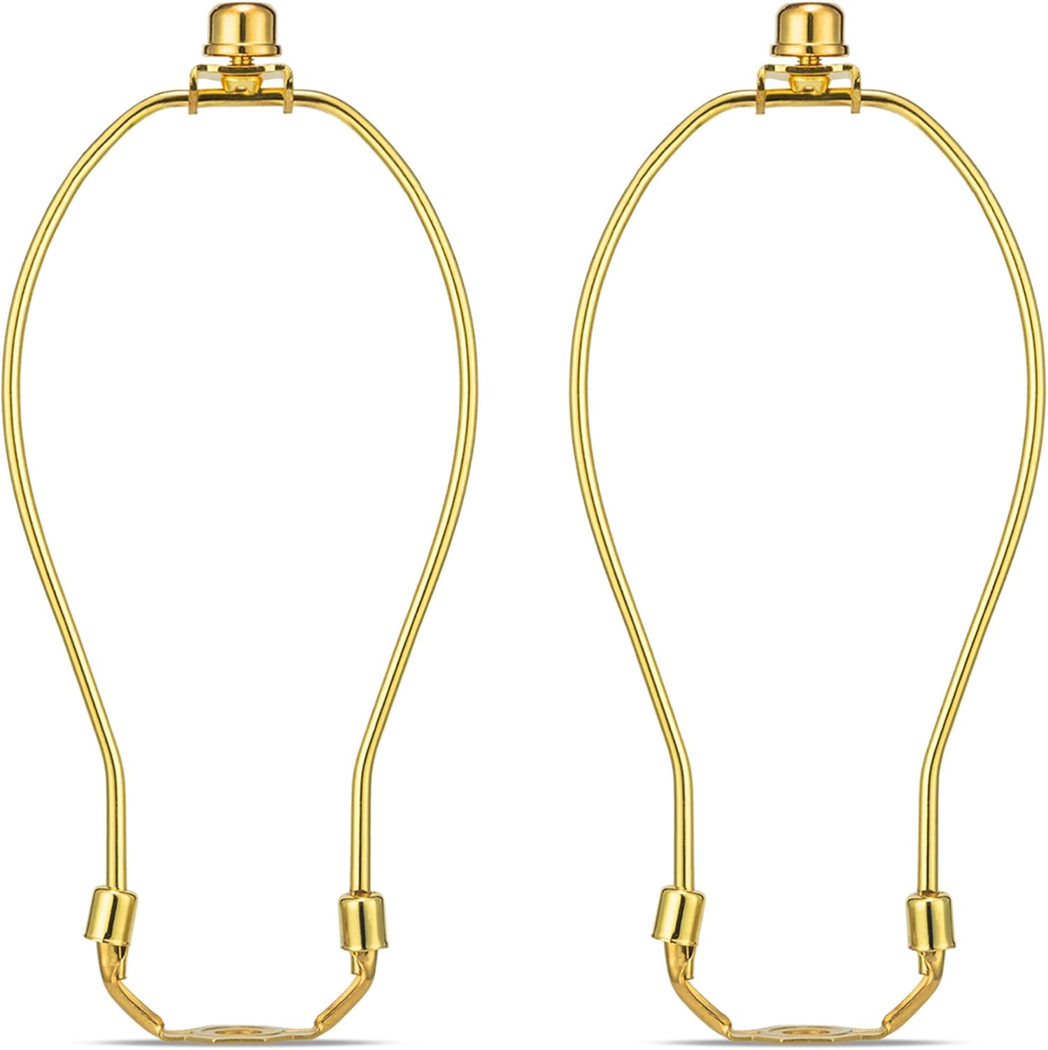 Soporte de arpa desmontable de 9 pulgadas para lámparas de mesa y de pie, 2 juegos de soporte de pantalla de lámpara resistente con sillín estándar