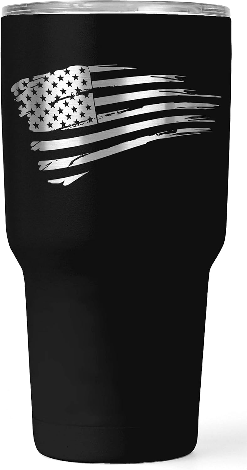 Vaso patriótico de 30 onzas de veterano del ejército de Estados Unidos, taza de viaje con bandera estadounidense, taza de viaje patriótica para
