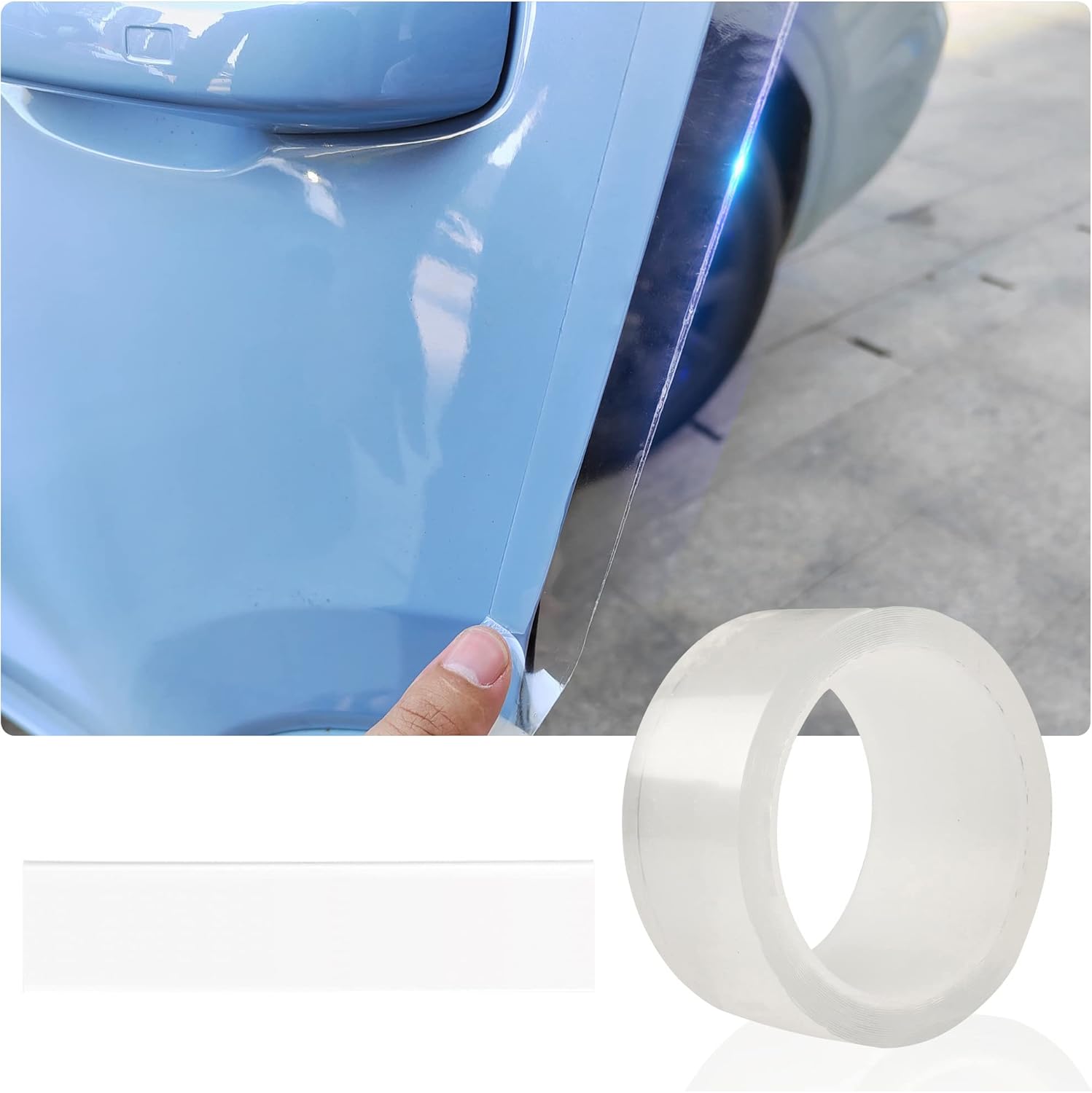 Adhesivo adhesivo para el borde de la puerta del automóvil, protector del umbral de la puerta, accesorios exteriores del automóvil, cubierta