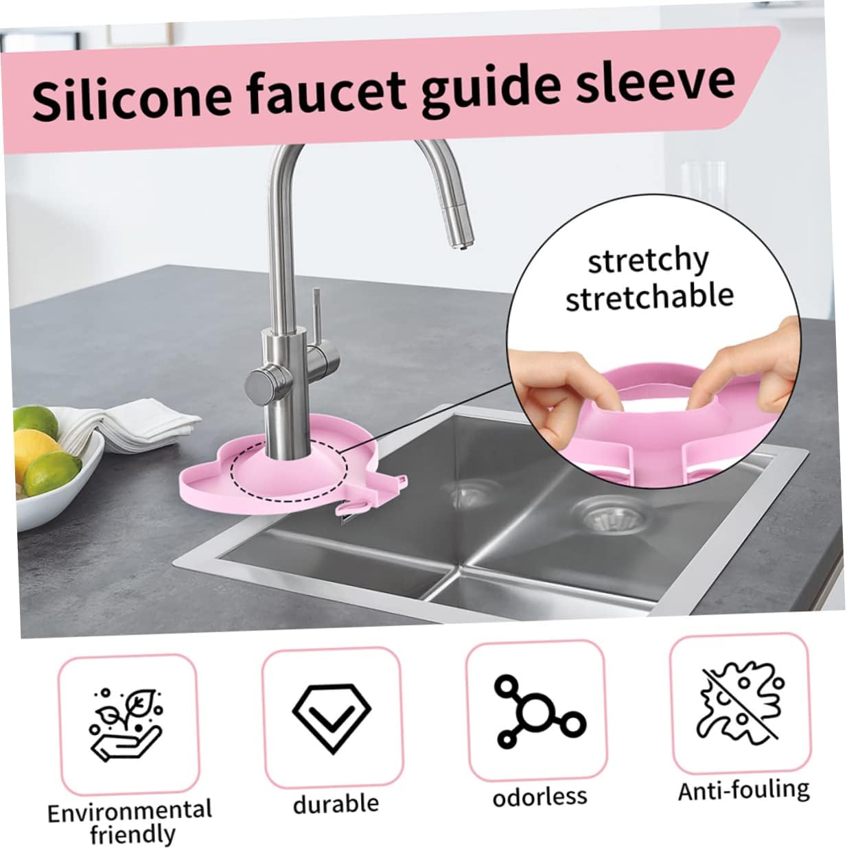 Housoutil 3 unids Rv Accesorios Rv estante plato Rag Holder Fregadero Protector de salpicaduras grifo grifo drenaje rack grifo fregadero fregadero