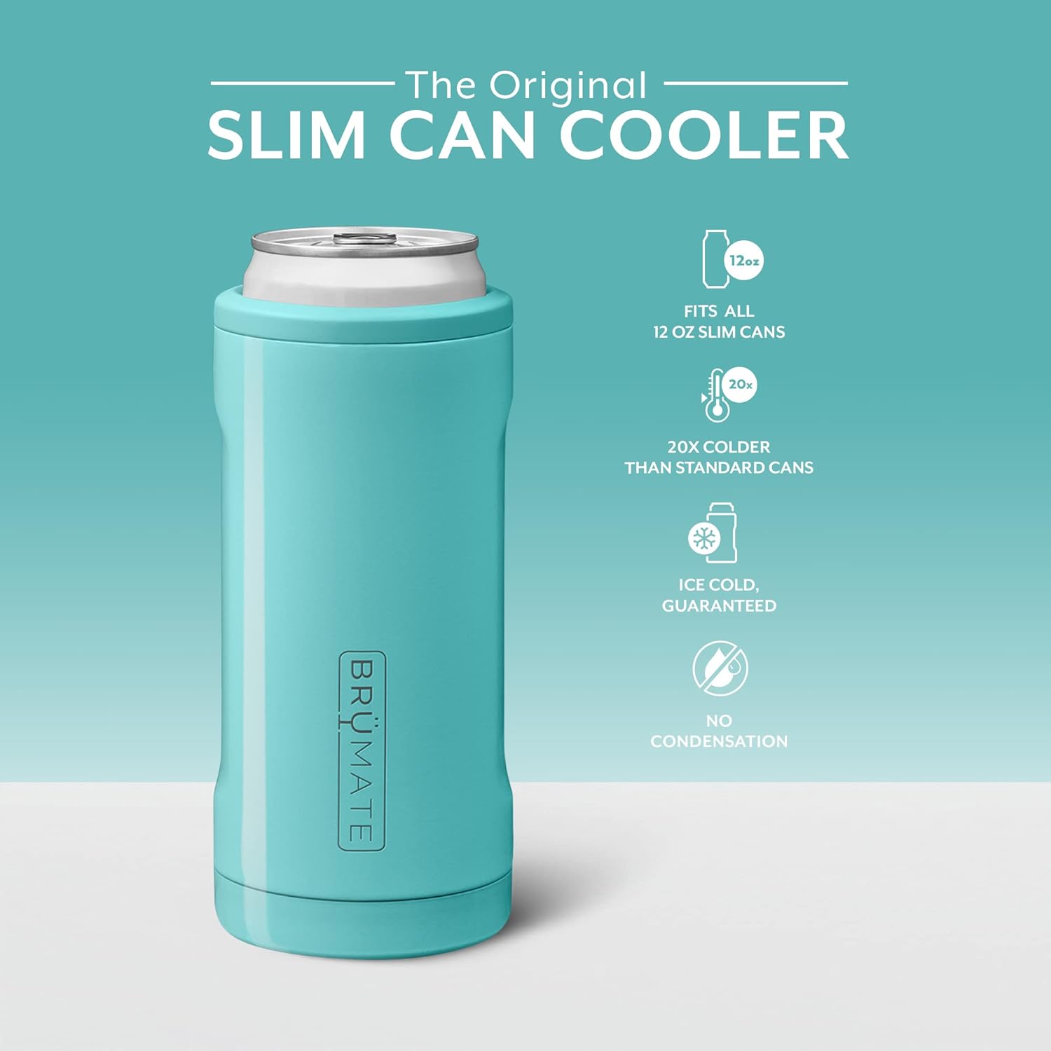BrüMate Hopsulator Slim – Enfriador de latas aislado, para latas delgadas de 12 onzas, soporte para bebidas de acero inoxidable aislado, para