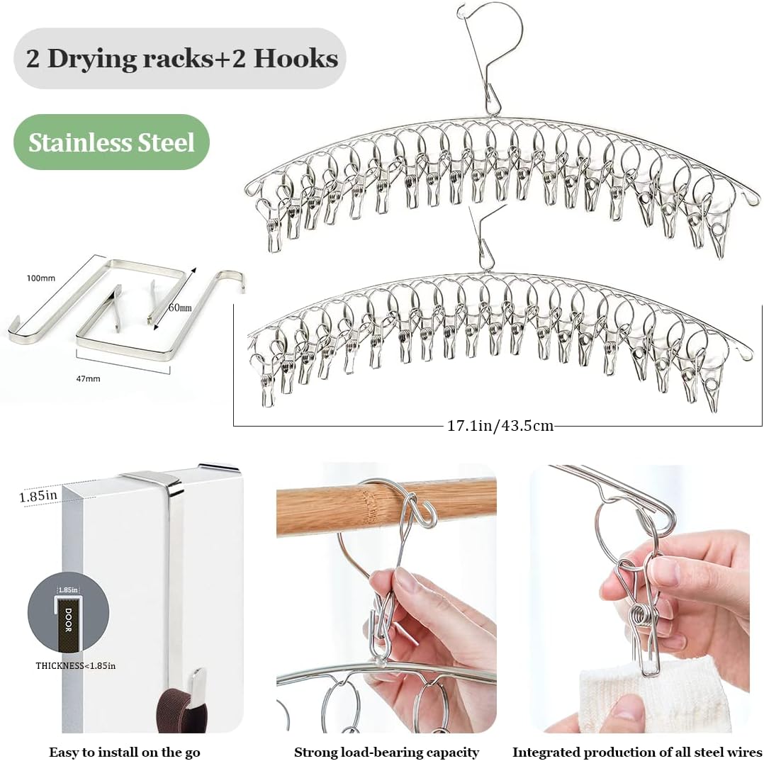 40 clips de almacenamiento para la pared de la puerta, ganchos para sombreros para organizador de armario y almacenamiento para gorras de béisbol,