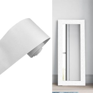 Borde de pared autoadhesivo 3D de color metálico, impermeable, fácil de aplicar, azulejos de cocina y baño, 4.2 x 196.8 pulgadas (blanco) Borde de pared autoadhesivo 3D de color metálico, impermeable, fácil de aplicar, azulejos de cocina y baño, 4.2 x 196.8 pulgadas (blanco)