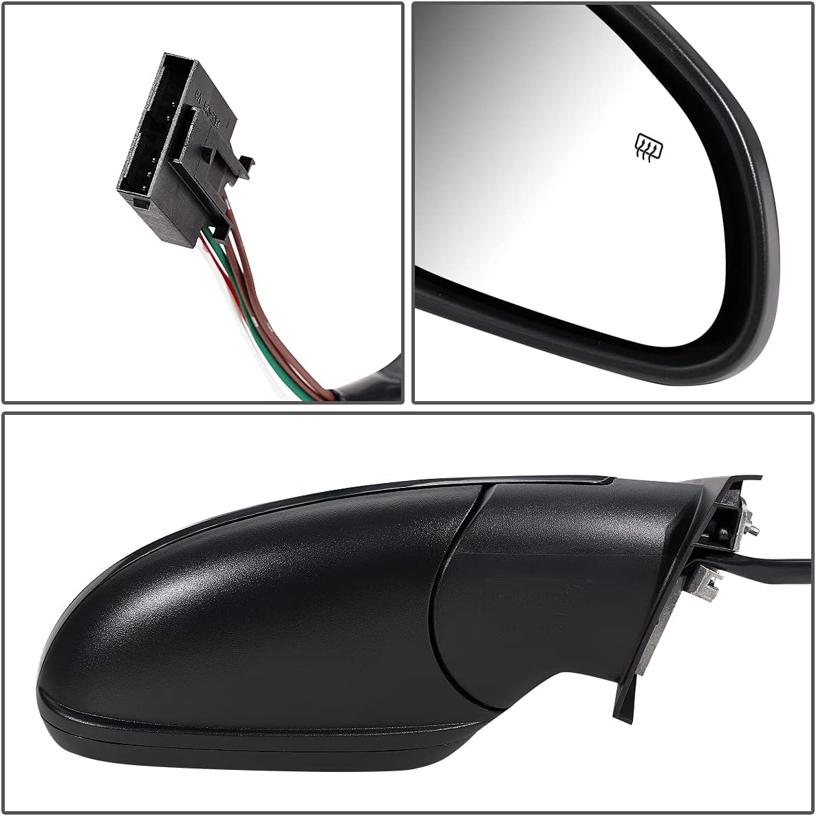 DNA Motoring OEM-MR-GM1321439 – Espejo retrovisor para puerta lateral derecha del pasajero con ajuste eléctrico con calefacción, compatible con