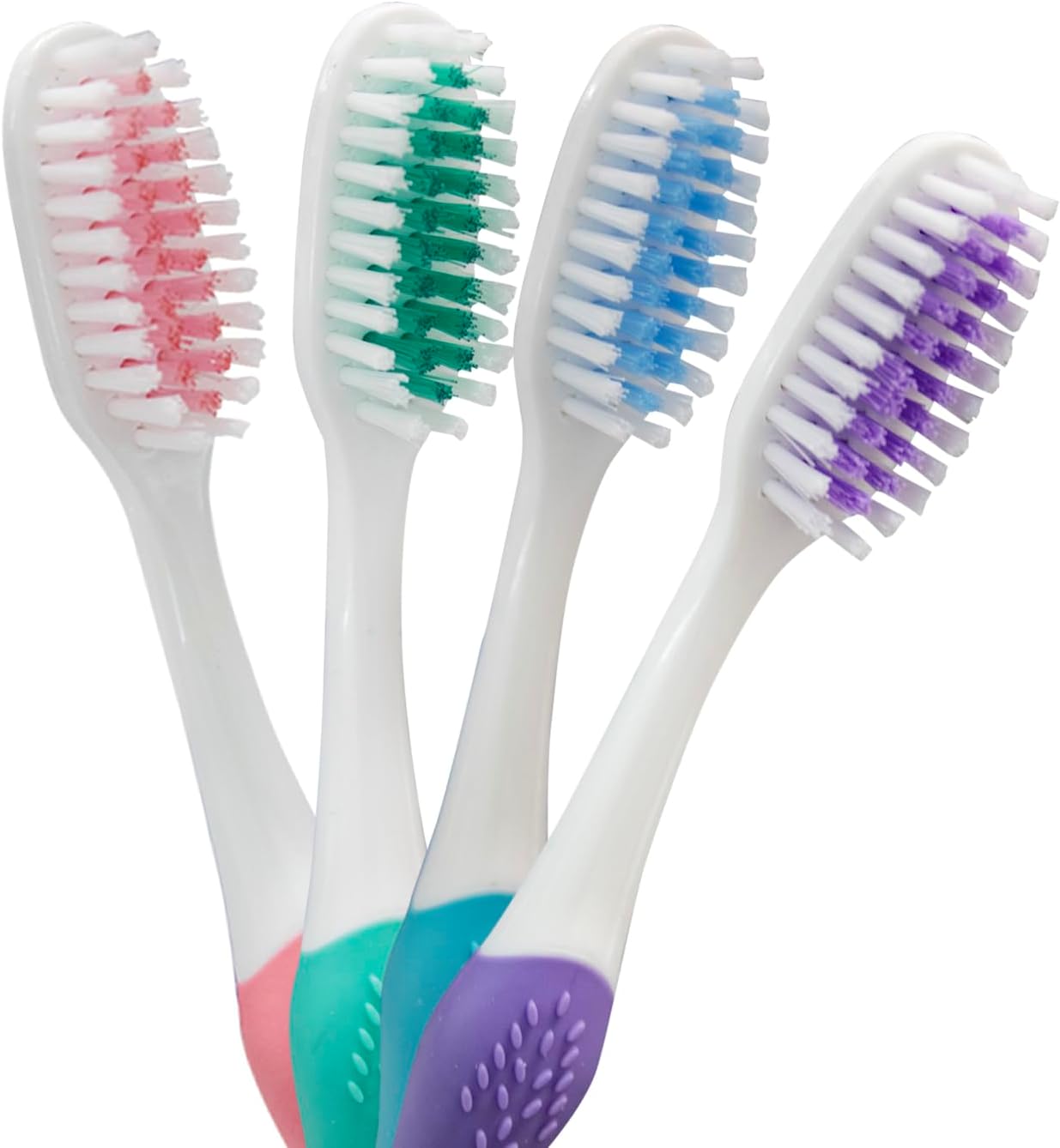 Vivid OraBrush – Cepillos de dientes de filamento de nailon de alta calidad, cerdas de goma, limpiador de lengua integrado, paquete de 12