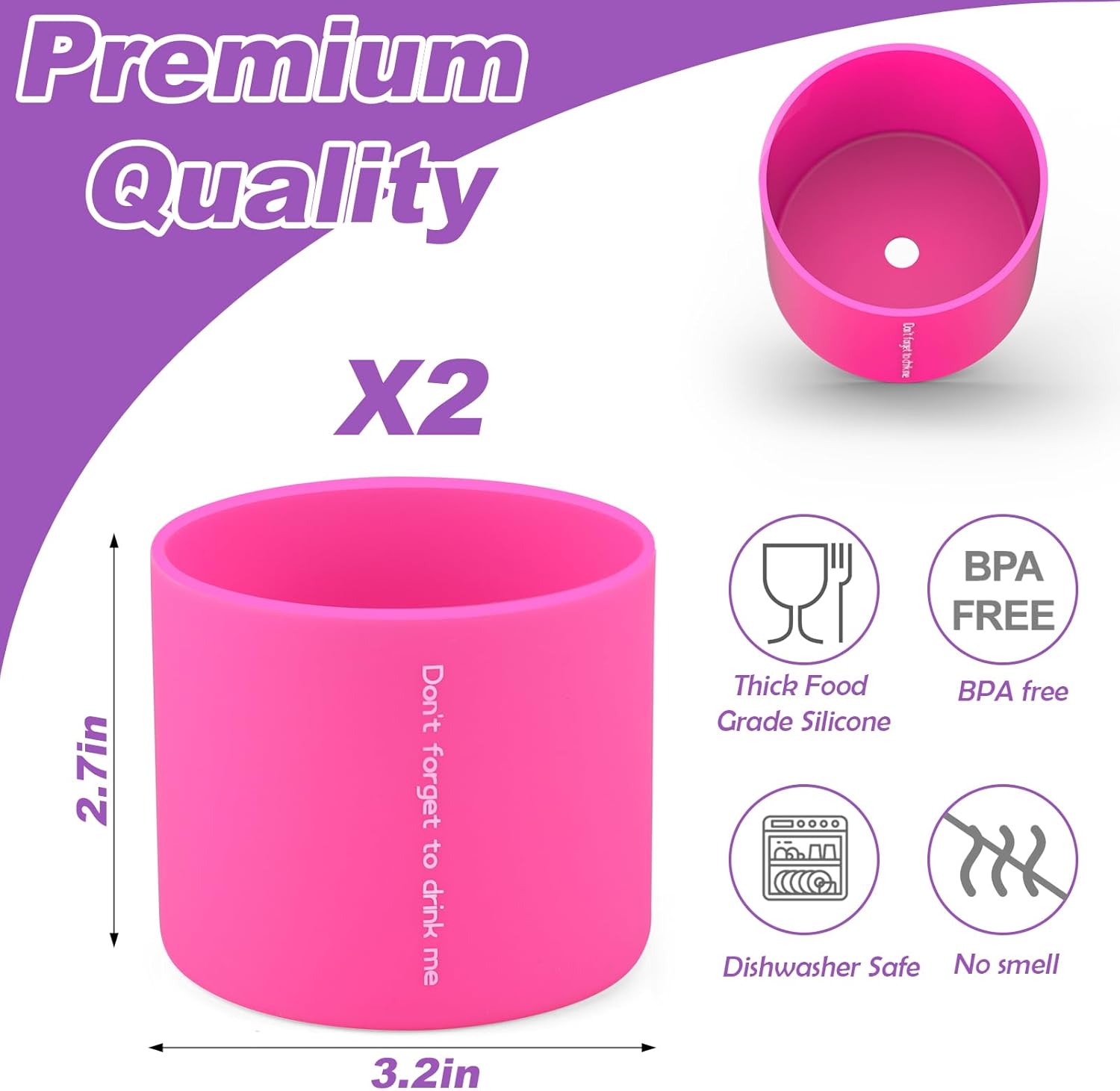 AIERSA 2 fundas de silicona para botas adecuadas para botellas de agua Owala FreeSip, Twist, Flip de 24 onzas, protector de parachoques inferior
