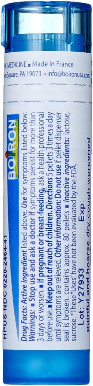 Boiron Hepar Sulphuris Calcareum 30C, medicina homeopática para la tos (paquete de 5)