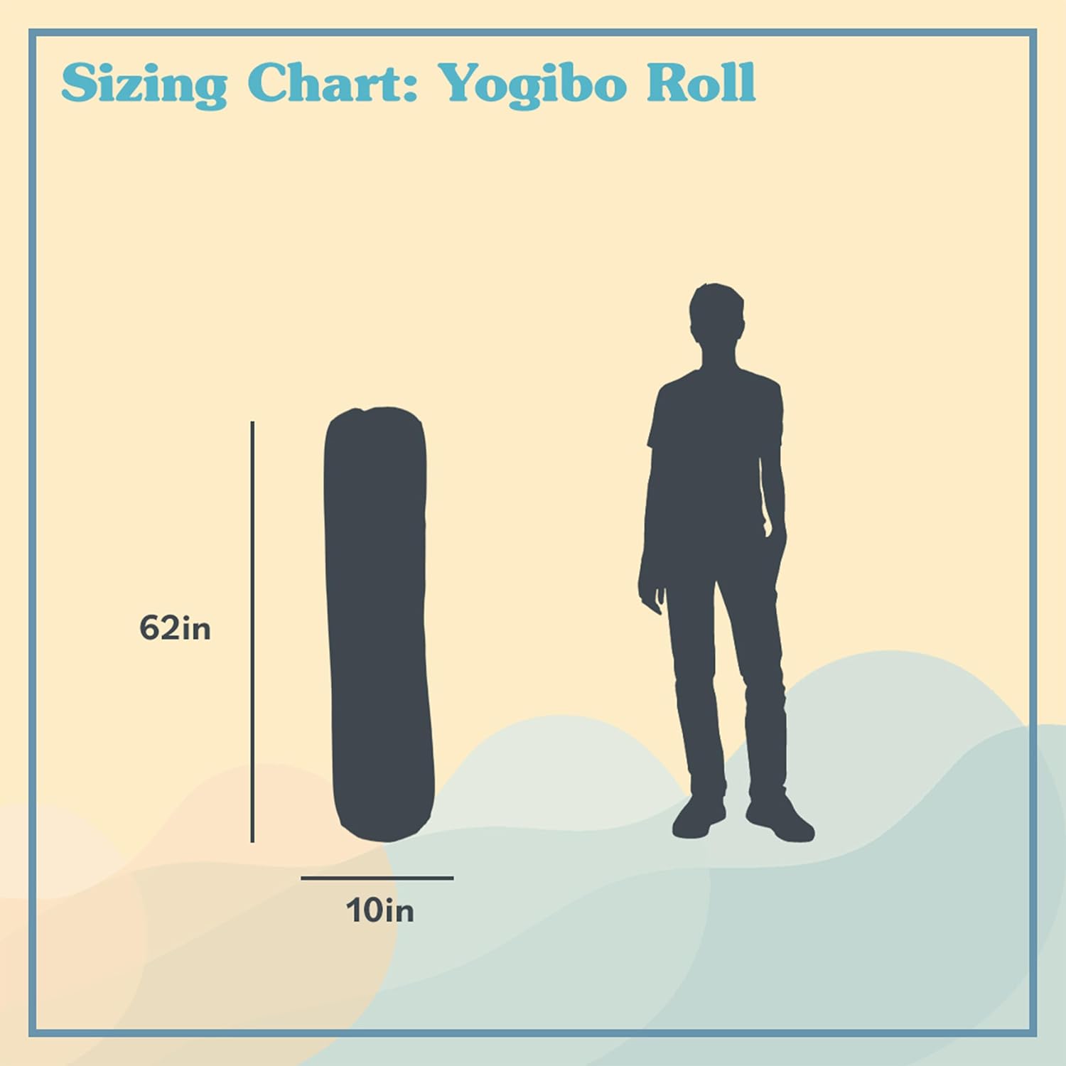 Yogibo Almohada larga de cuerpo completo para mujeres y hombres, adultos, para espalda, lumbar, soporte corporal, dormir de lado, maternidad,