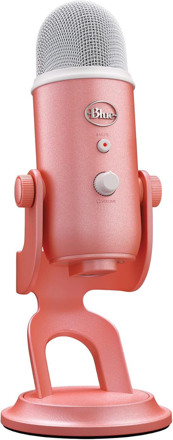 Blue Microphones Yeti – Micrófono USB colección Aurora (amanecer rosa) con filtro pop (2 artículos)