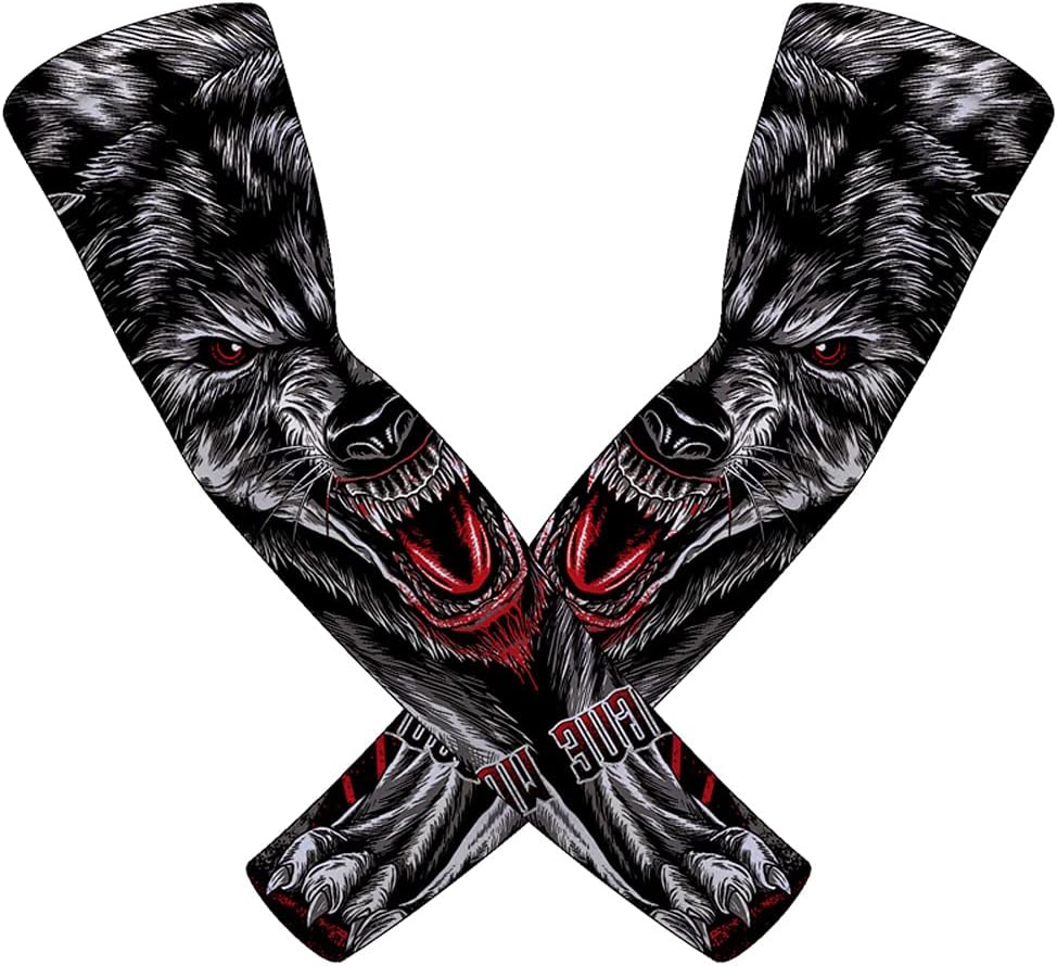 Red Plume Mangas de protección solar UV para brazo unisex UPF 50 deportes compresión manga enfriamiento tatuaje cubierta para golf, correr