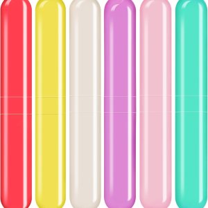 Eaezerav Paquete de 6 fundas para cepillos de dientes de viaje, soporte portátil transpirable para cepillos de dientes, contenedor de plástico para Eaezerav Paquete de 6 fundas para cepillos de dientes de viaje, soporte portátil transpirable para cepillos de dientes, contenedor de plástico para