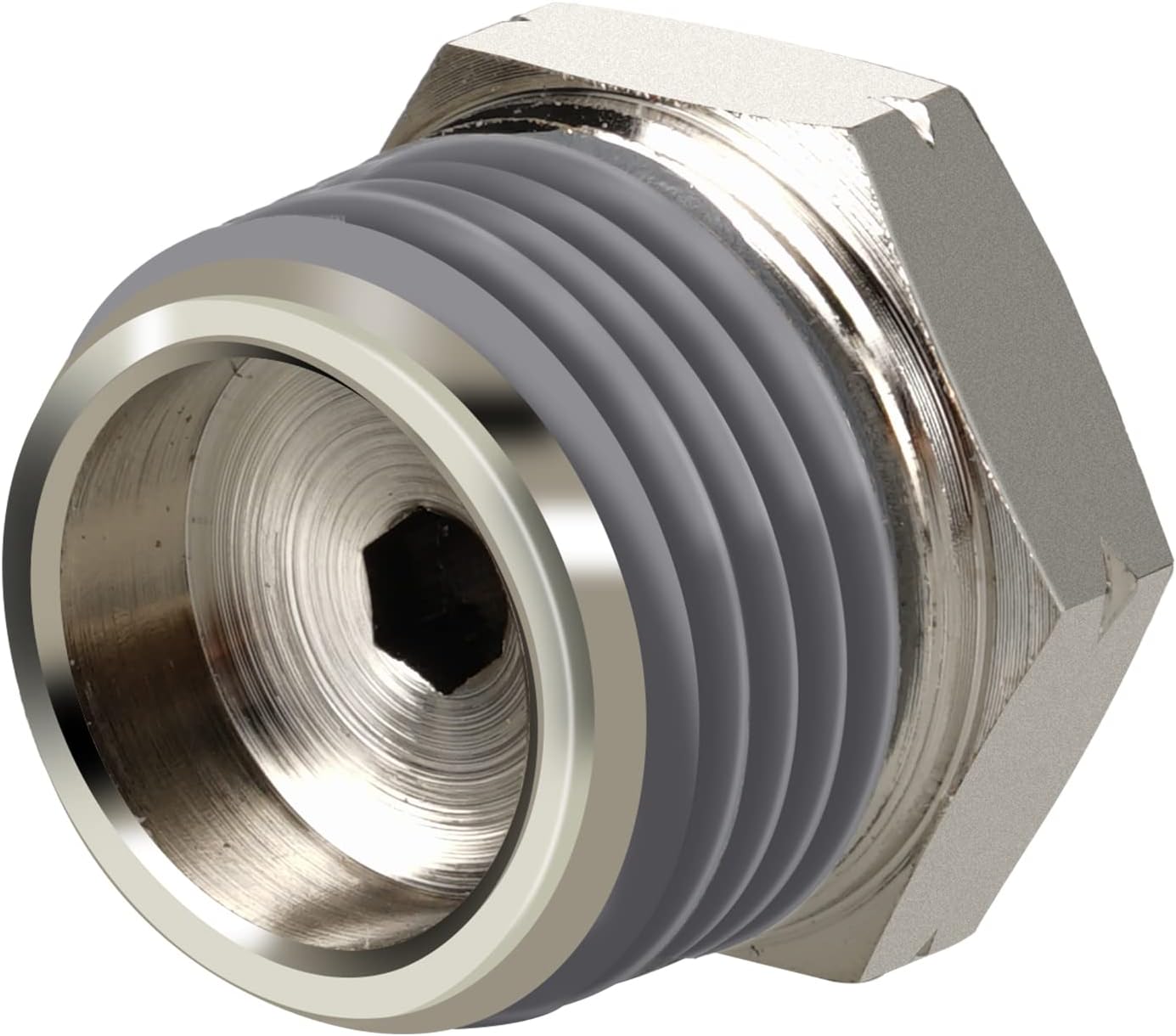 HOFUJNG Tubo neumático macho recto de 14 de pulgada OD x 12 pulgada NPT Push para conectar accesorios modo PC14xN04 (paquete de 10)