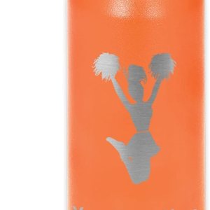 LaserGram Botella de agua de doble pared abatible de 20 onzas con pajilla, animadora, grabado personalizado incluido (naranja) LaserGram Botella de agua de doble pared abatible de 20 onzas con pajilla, animadora, grabado personalizado incluido (naranja)