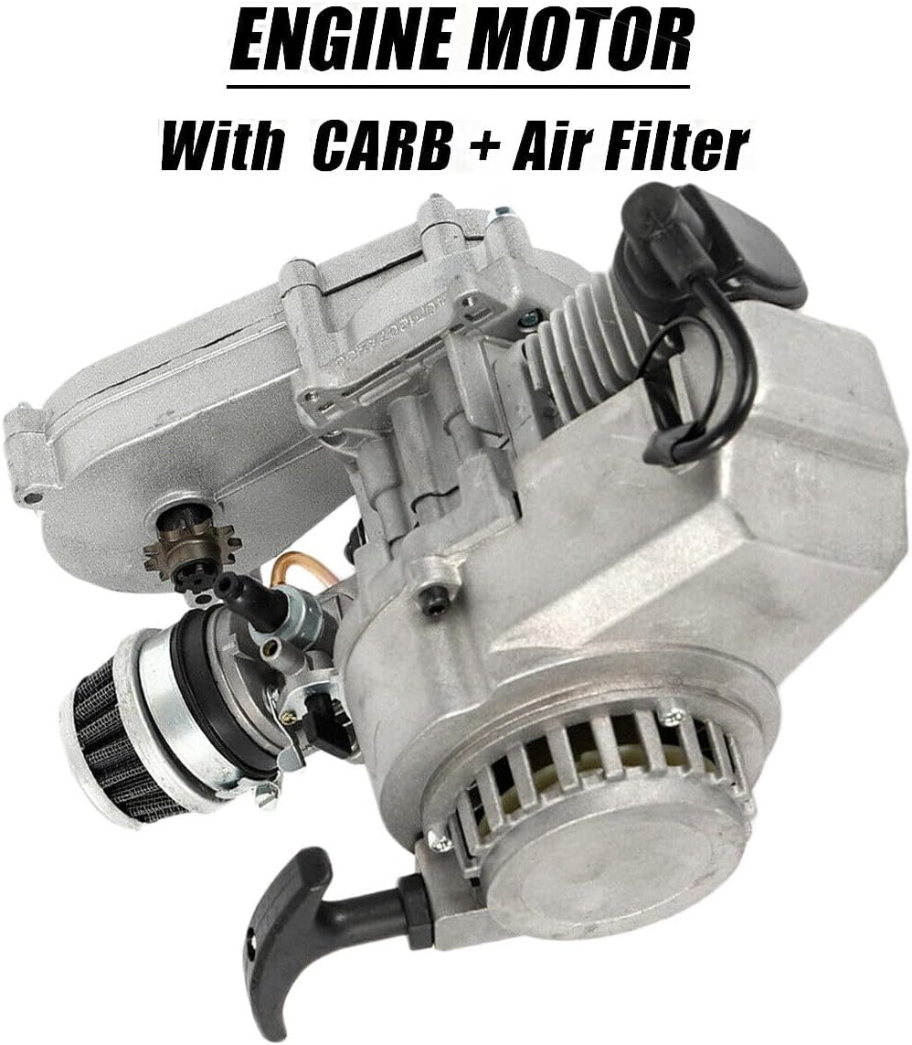 Motor de motor de 2 tiempos con filtro de aire de carburador caja de engranajes para mini bici de suciedad, ATV Scooter Quad
