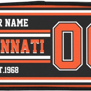 RIAWARME Estuche personalizado de Cincinnati con número de nombre, caja de lápices personalizada estilo fútbol, estuche personalizado para RIAWARME Estuche personalizado de Cincinnati con número de nombre, caja de lápices personalizada estilo fútbol, estuche personalizado para