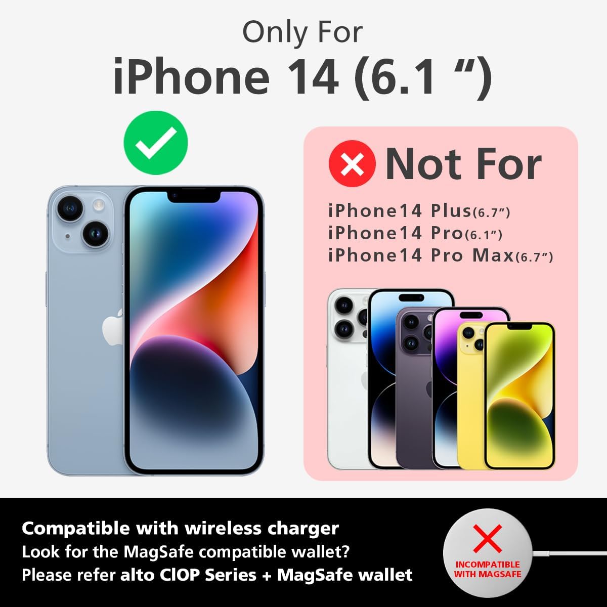 alto Funda de cuero diseñada para iPhone 14 y iPhone 13, serie original, funda protectora de cuero italiano de primera calidad hecha a mano (6.1