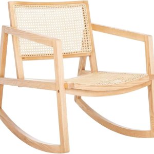 Safavieh Mecedora de ratán natural Couture Perth Safavieh Mecedora de ratán natural Couture Perth