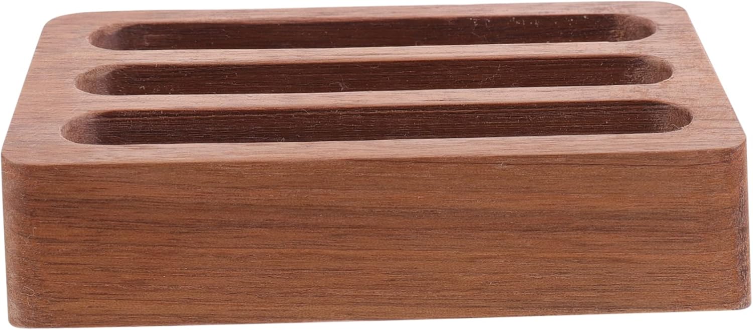 Ciieeo Estuche de madera para tarjetas de visita Soporte de exhibición de negocios, soporte de notas de lugar, soporte de madera, soporte para