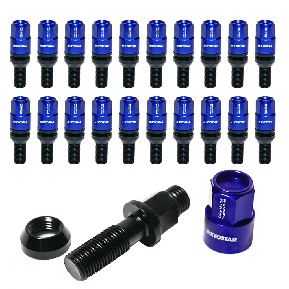 Aluminum Close End Conical Seat Lug Bolt for BMW E46 325 E90 E39 E60 E53 Blue