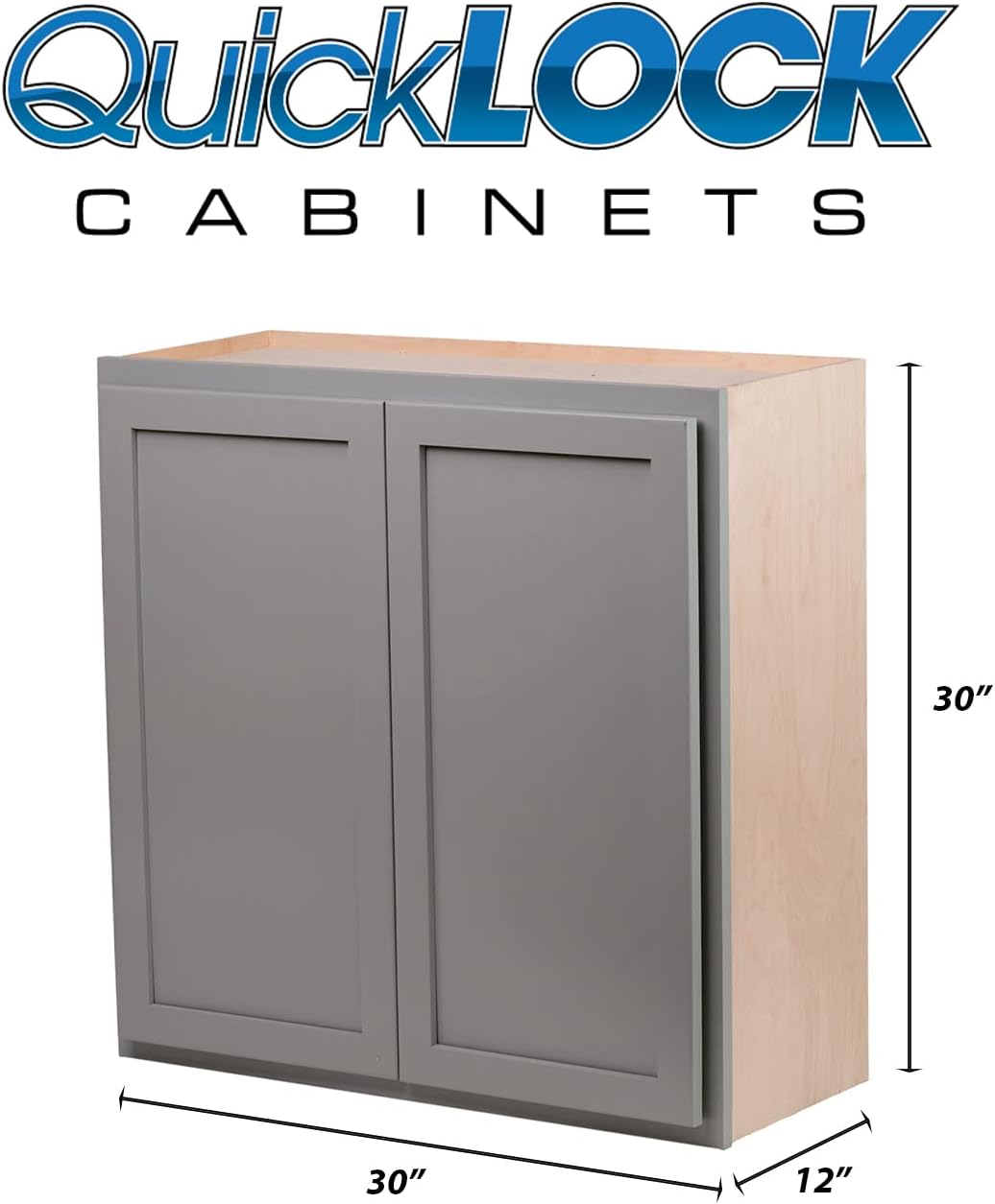 Quicklock RTA – Armarios de cocina de pared de 30 pulgadas de alto (listos para montar), estilo coctelero, 100% madera dura, fabricados en Estados