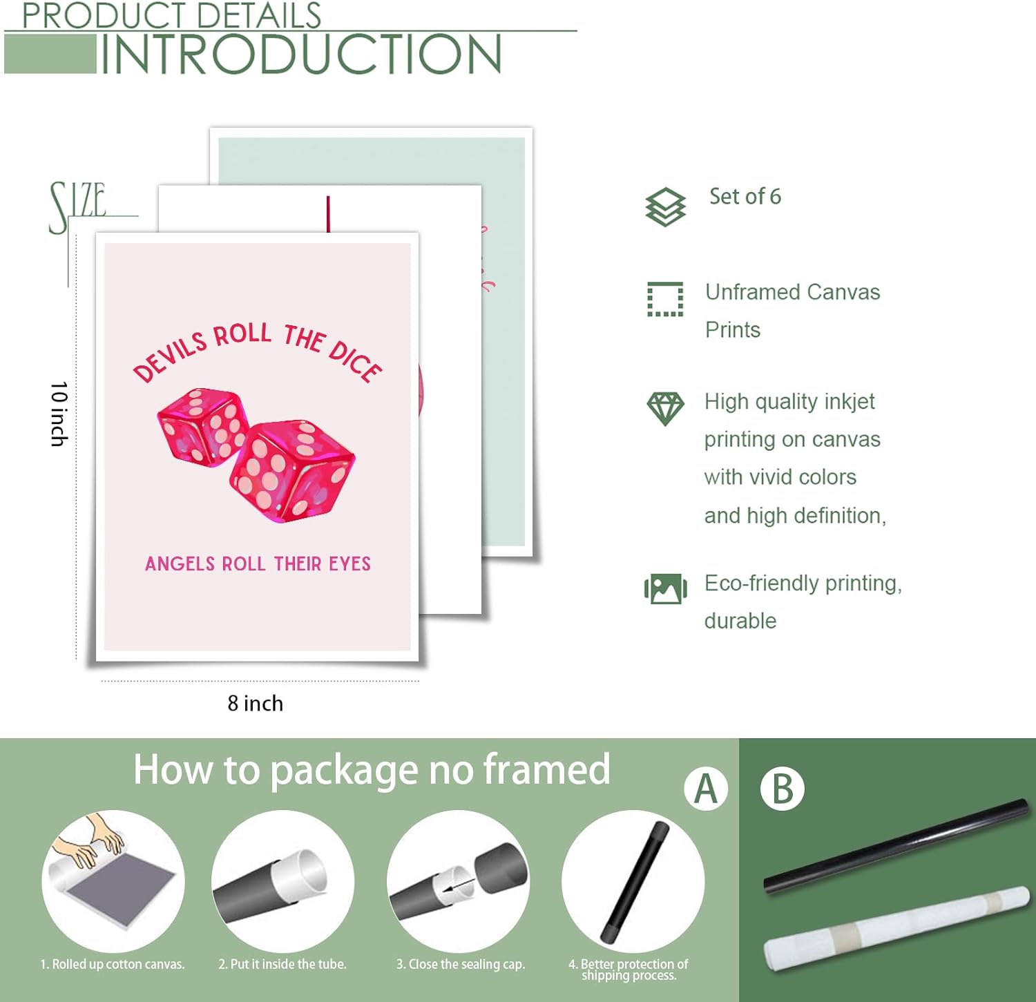 Prinajssiad Póster de 6 piezas de color rosa para estética de habitación, póster de afirmaciones folclóricas de Taylor de 8 x 10 pulgadas, arte de