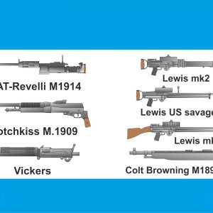 32-003 – 132 Ametralladoras de la Primera Guerra Mundial 7 uds. 32-003 – 132 Ametralladoras de la Primera Guerra Mundial 7 uds.