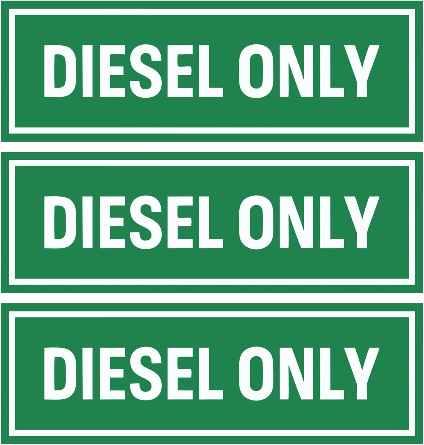 Paquete de 3 calcomanías diésel para combustible diésel, calcomanías diésel para tanque de combustible, resistente a la intemperie, adhesivo solo