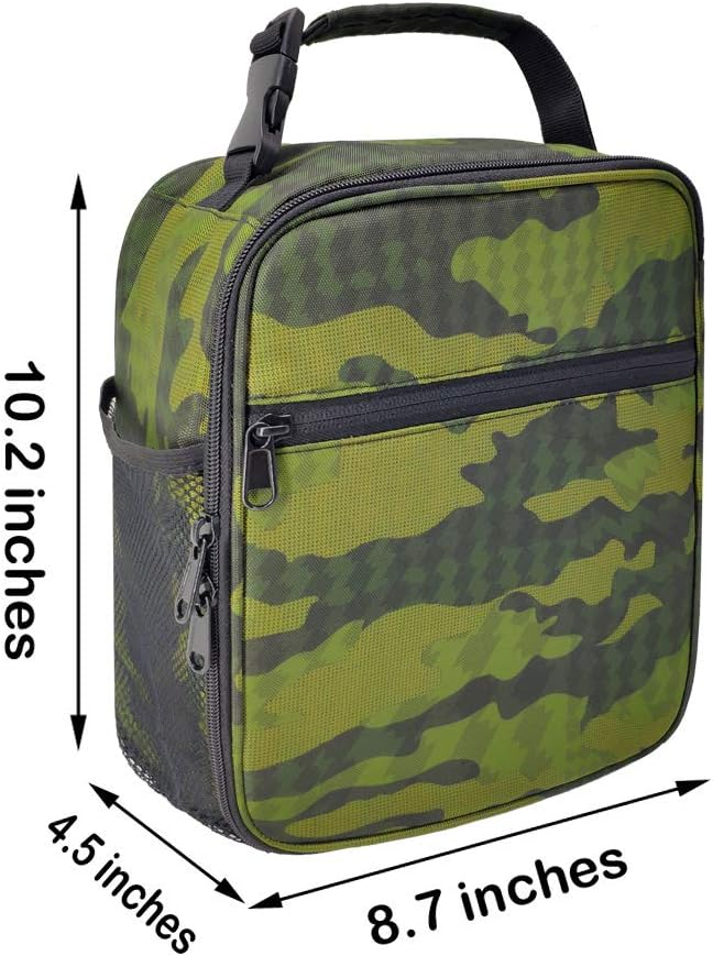Lonchera reutilizable con aislamiento a prueba de fugas, para oficina, trabajo, picnic, comida con múltiples bolsillos para hombres y mujeres (gris,