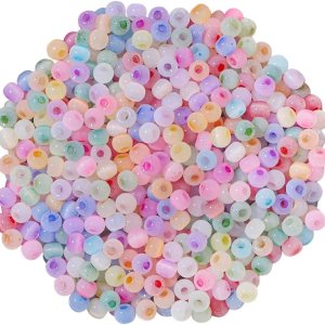 900 cuentas de cristal de 0.157 pulgadas (0.157 in) coloridas cuentas espaciadoras sueltas a granel, pequeñas cuentas de manualidades para pulseras, 900 cuentas de cristal de 0.157 pulgadas (0.157 in) coloridas cuentas espaciadoras sueltas a granel, pequeñas cuentas de manualidades para pulseras,