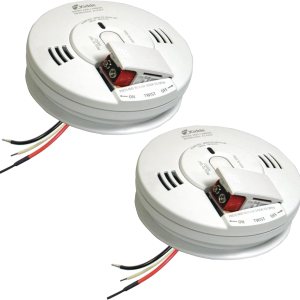 Kidde Detector de humo y monóxido de carbono, con cable duro, combinación de interconexión de humo y CO alarma con batería de respaldo, alerta de Kidde Detector de humo y monóxido de carbono, con cable duro, combinación de interconexión de humo y CO alarma con batería de respaldo, alerta de