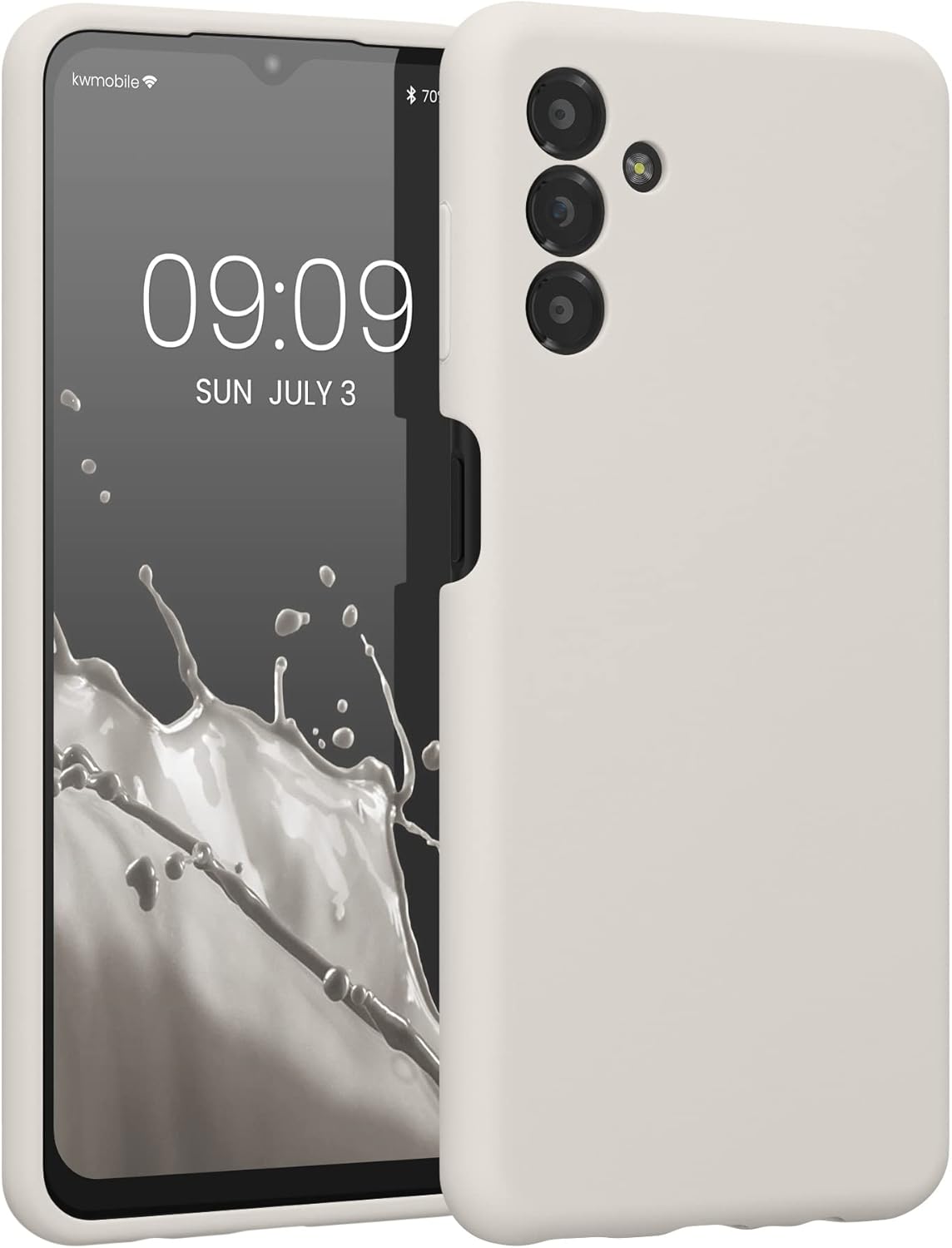 kwmobile Funda compatible con Samsung Galaxy A13 5G – Funda delgada de silicona TPU – Acabado suave al tacto – Blanco mate