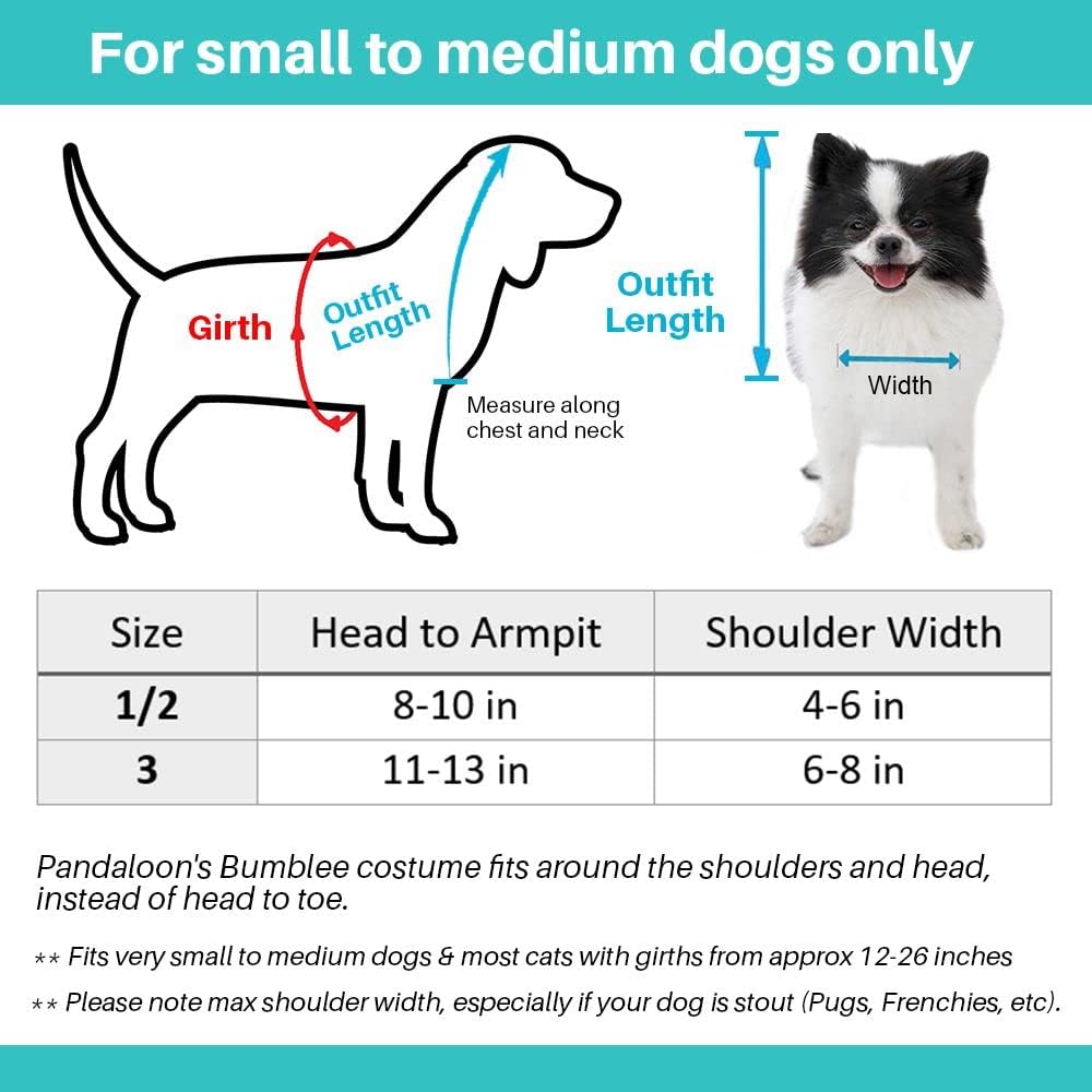 Pandaloon Disfraz para mascotas, como se ve en Shark Tank, patentado, divertido disfraz con brazos para perros y gatos pequeños y medianos (abeja,