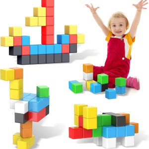 KOIEMAY Bloques de construcción magnéticos, juguetes para niños y niñas de 2-4, 3-5, 4-8, juguetes sensoriales 3D STEM Montessori mejorados para KOIEMAY Bloques de construcción magnéticos, juguetes para niños y niñas de 2-4, 3-5, 4-8, juguetes sensoriales 3D STEM Montessori mejorados para