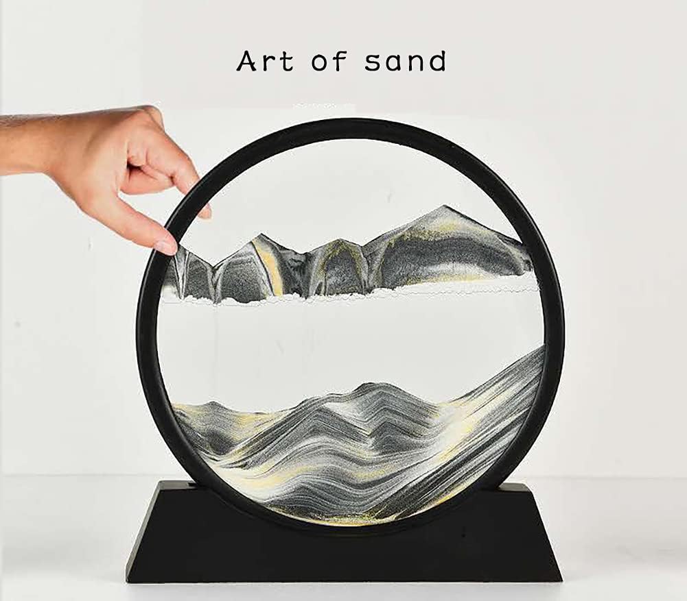 ITTA – Imagen artística de arena en movimiento, arte de arena dinámica 3D, movimiento líquido, visión de arco iris, imagen de arena, paisaje de