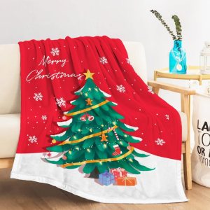 Manta de Navidad para árbol de Navidad, manta navideña para sofá, cama, suave, ligera, mullida, de forro polar, decorativa, 50 x 60-04 Manta de Navidad para árbol de Navidad, manta navideña para sofá, cama, suave, ligera, mullida, de forro polar, decorativa, 50 x 60-04