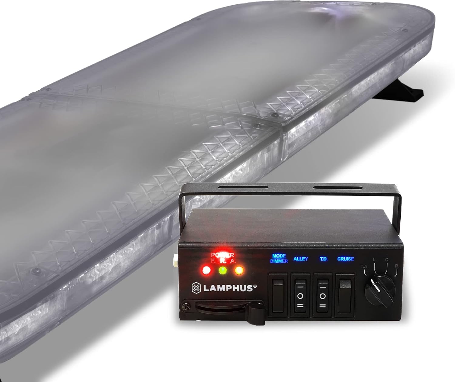 LAMPHUS SolarBlast SBFB82 – Barra de luz LED de emergencia para vehículo (37 pulgadas, 82 W, tamaño completo, clase III SAE J595, 58 modos de