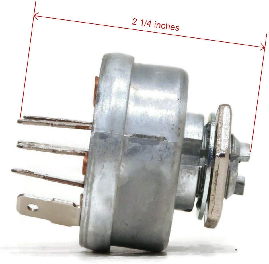 Interruptor de llave de encendido para John Deere 108, 111, 111H, 112L con plataforma de cortacésped de 38″, 46″