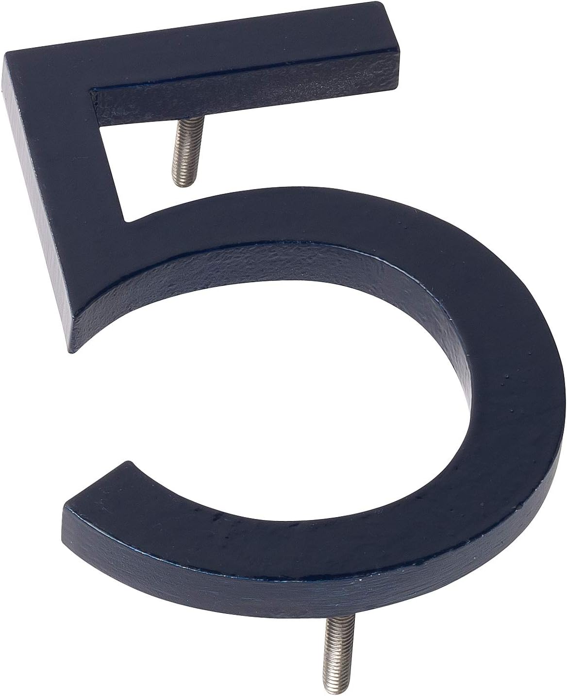 Montague Metal Products MHN-12-F-NY1-5 Números flotantes modernos de aluminio cepillado sólido, 12 pulgadas, azul marino con recubrimiento en polvo