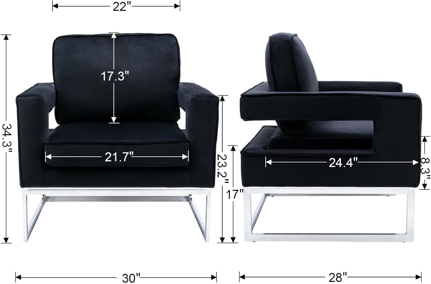 Silla decorativa de terciopelo con respaldo para sala de estar, sillón moderno para dormitorio, sofá individual capitoné, silla de lectura cómoda