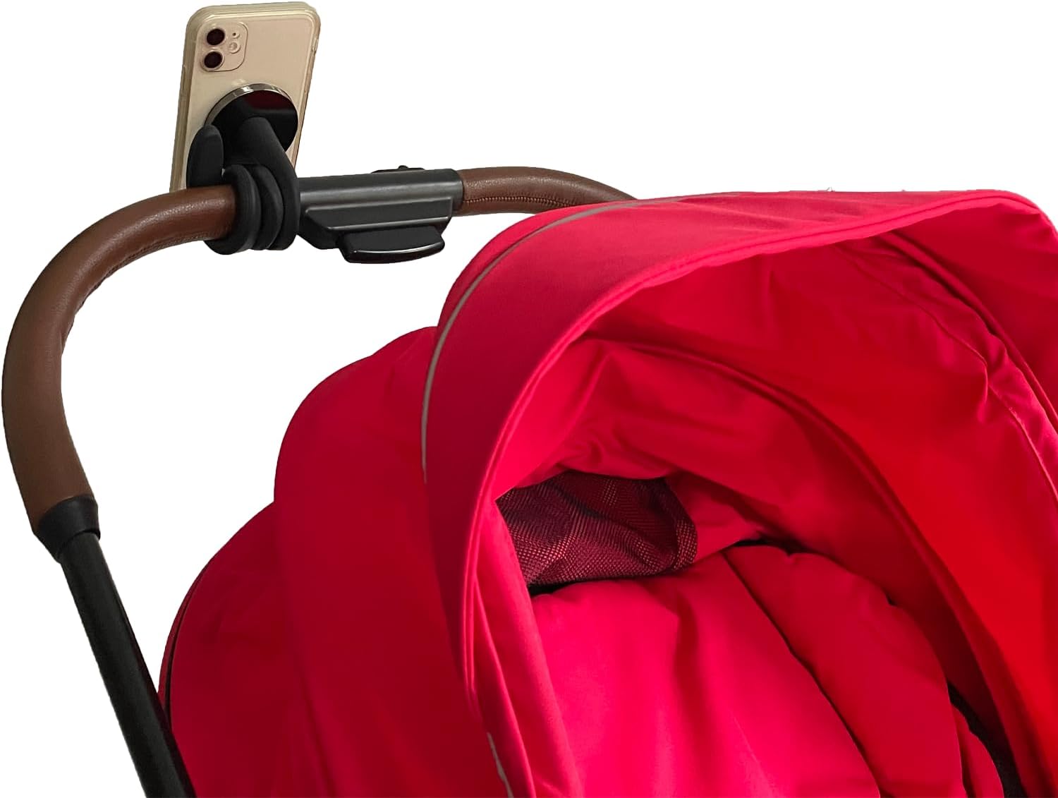 Soporte magnético para cochecito para todos los teléfonos, ajuste estable y seguro en el manillar, soporte de teléfono con brazo flexible
