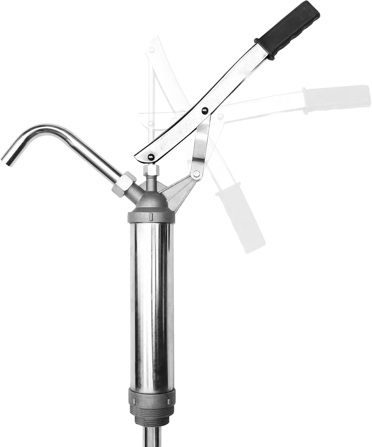 QWORK Dispensador universal de bomba de barril para transferencia de fluidos, bomba de tambor de aceite de acción de palanca, se adapta a