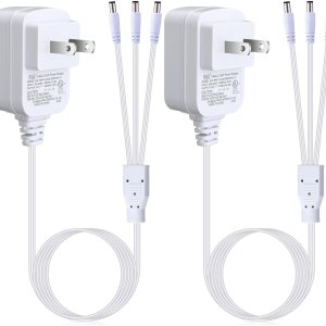 2 adaptadores de corriente de 4.5 V compatibles con accesorios iluminados Lemax, adaptador de corriente de CA y CC para Navidad, Halloween, aldea, 2 adaptadores de corriente de 4.5 V compatibles con accesorios iluminados Lemax, adaptador de corriente de CA y CC para Navidad, Halloween, aldea,